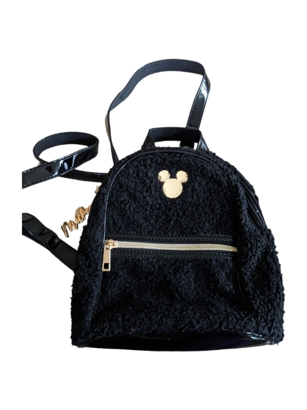 Bioworld Black Fleece & Patent Mickey Mouse Small backpack